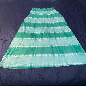 Design History Aqua Tie-Dye Maxi Skirt